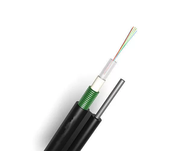 Tubo flojo que trenza el cuadro 8 cable de fribra óptica al aire libre de la ayuda GYTC8S del uno mismo con el alambre de acero del sólido 1.0m m 1