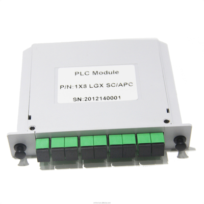 caja del divisor del divisor LGX del casete de la fibra óptica del SC FC UPC APC de la manera 1x8