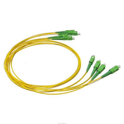 Cable del simplex 3.0m m G657A Lszh del solo modo del cordón de remiendo de la fibra óptica del SC APC-SC APC