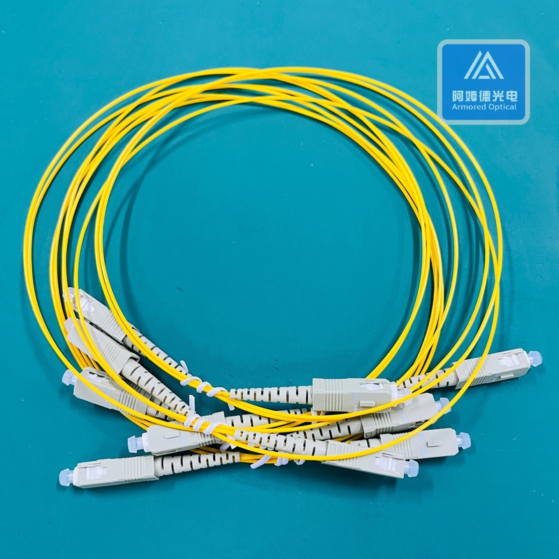 SC-SC-1M Simplex Multi Mode Patch Cord 1.3mm Yellow and Orange LSZH Patch Lead